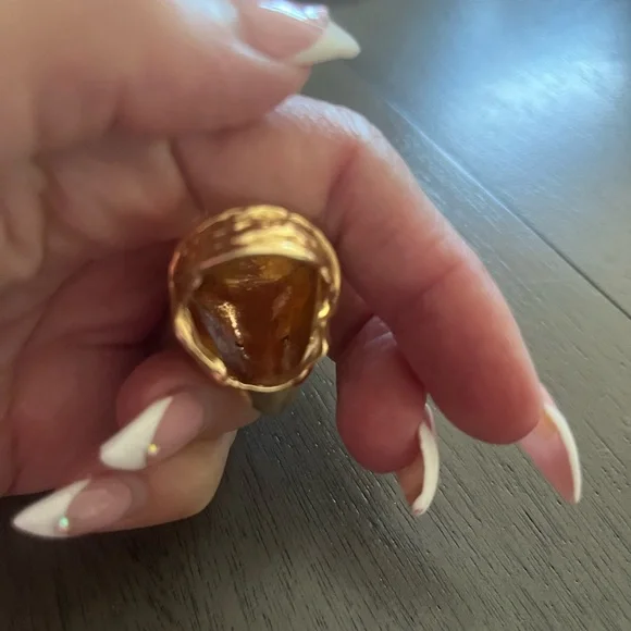 Gold Medusa Statement Ring - Picture 4 of 6